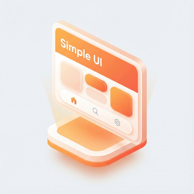 シンプルなUI